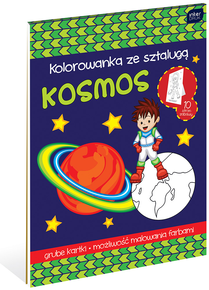 Kolorowanka A4 ze sztalugą Zamek/ Zabawki/ Kosmos/ Wodny świat/ Farma/ Literki/ Dżungla/ Owady mix 8 wzorów (5481) Interdruk